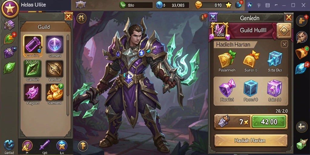 Screenshot dari mode permainan yang menantang.