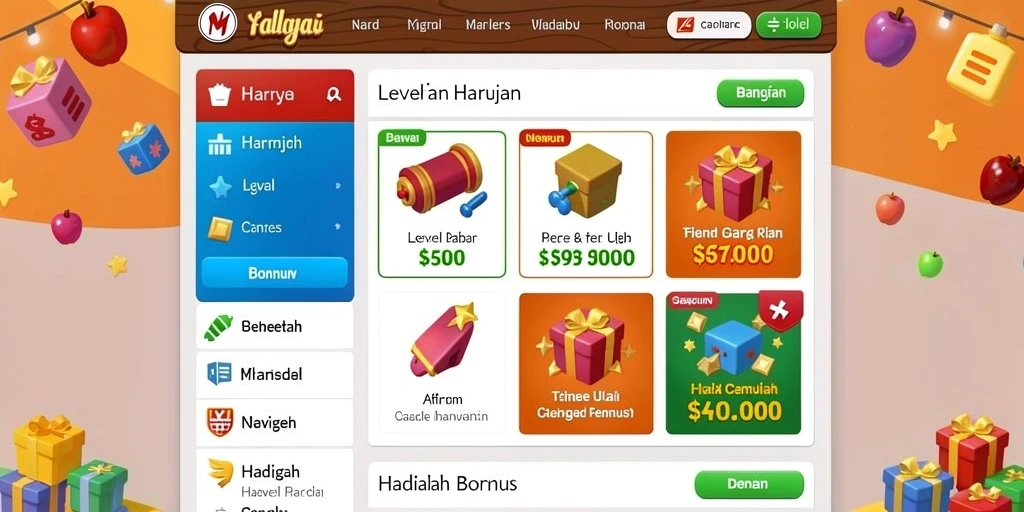 Fitur reward yang menggiurkan bagi pemain.